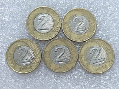 第一海外回流一元起拍收藏 散集专场  第249期 - 波兰2兹罗提双色币 5枚