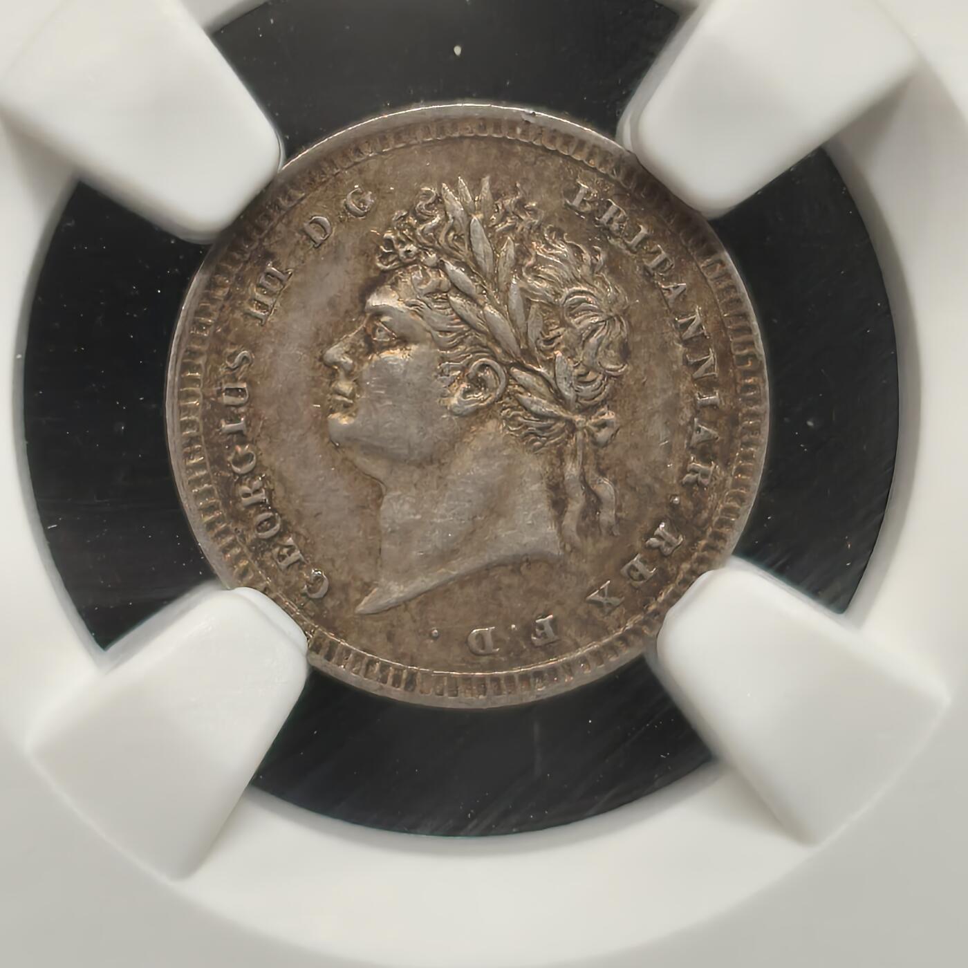 老蟹的宝藏🏴‍☠️ II-美国/奥地利/英国/其余国家评级币及散币 NGC AU58 英国1829年乔治四世4便士濯足币