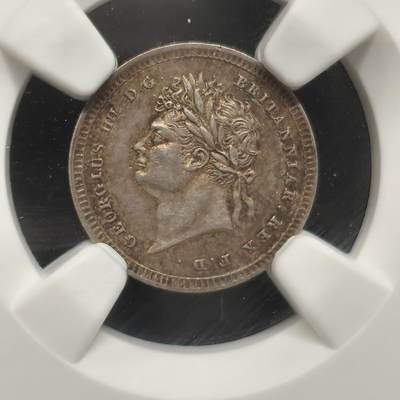 老蟹的宝藏🏴‍☠️ II-美国/奥地利/英国/其余国家评级币及散币 - NGC AU58 英国1829年乔治四世4便士濯足币