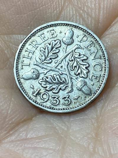 2025年第九十五场(总第一百二十一场）外国好品散币(免佣金) - 英国🇬🇧1933年3便士银币(乔治五世第三版，500银)