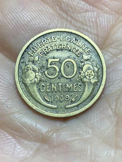2025年第九十五场(总第一百二十一场）外国好品散币(免佣金) - 法兰西第三共和国1939年50生丁