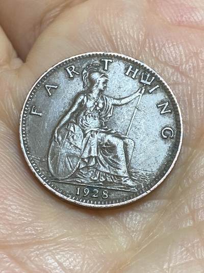 2025年第九十五场(总第一百二十一场）外国好品散币(免佣金) - 英国🇬🇧1928年1法新(乔治五世第三版)