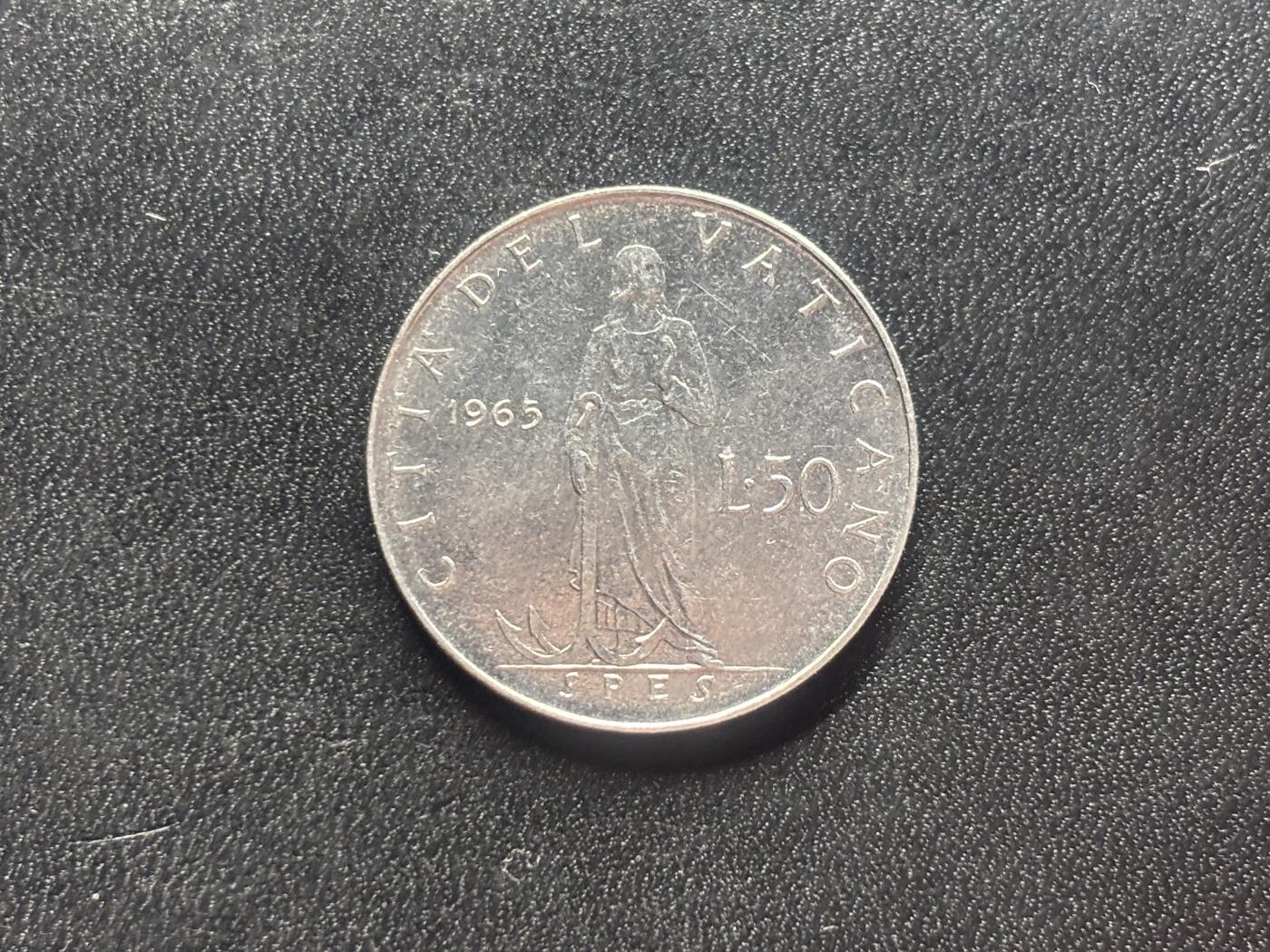 邮泉阁限时拍卖第二十六场 各国硬币专场（硬币在国外） 梵蒂冈1965年50里拉