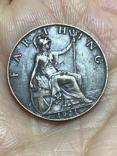 2025年第九十五场(总第一百二十一场）外国好品散币(免佣金) - 英国🇬🇧1921年1法新(乔治五世第二版)
