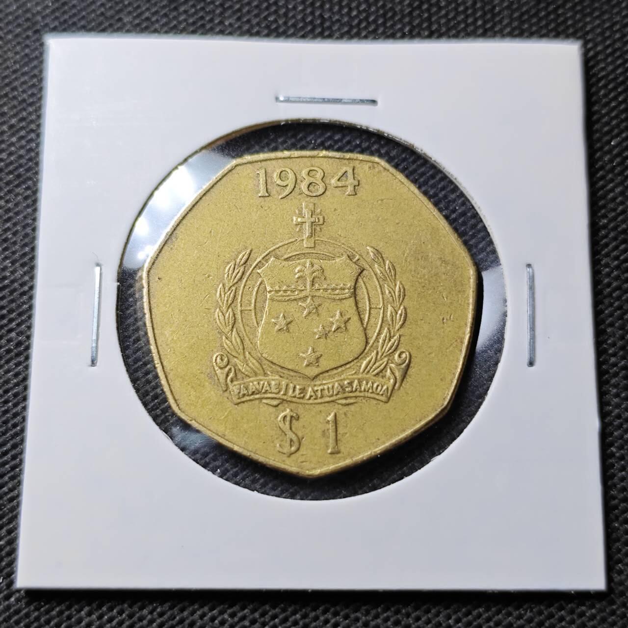 KK钱币收藏小铺 第347场 2月预留时间 周末发货 1984萨摩亚1塔拉