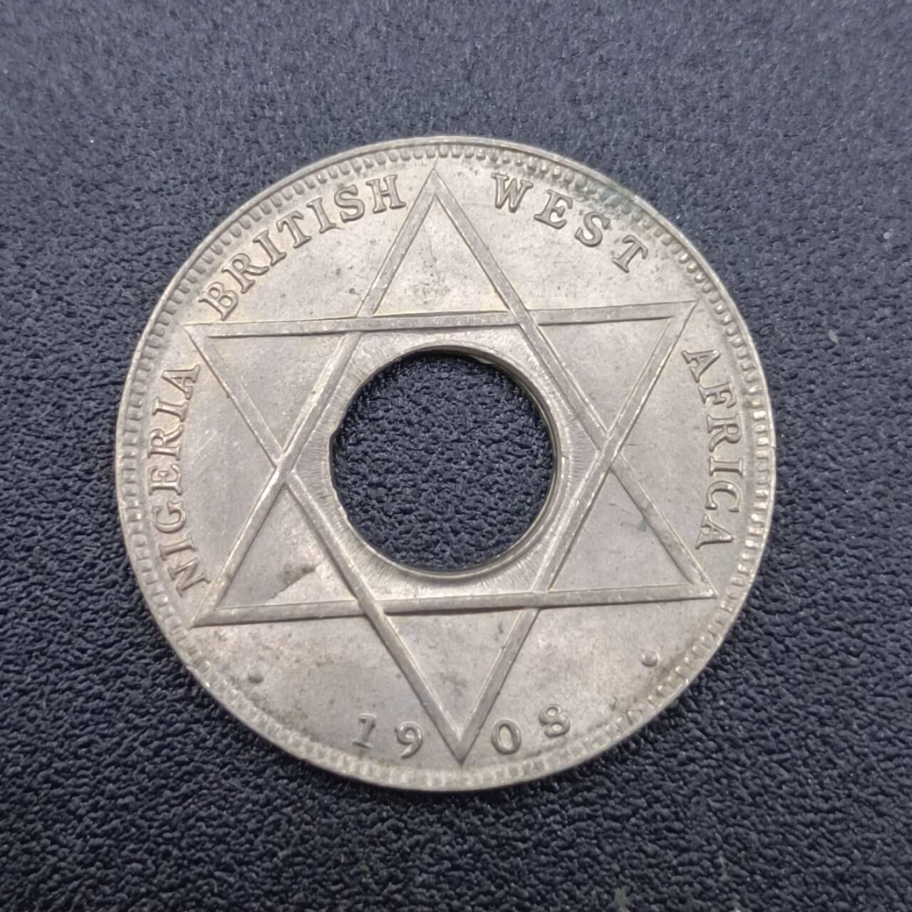 【淘币小摊】实时拍第七百五十一拍  散币场  满百包邮可预留二周 每周一统一发货   英属西非1908年爱德华七世1/10便士镍币