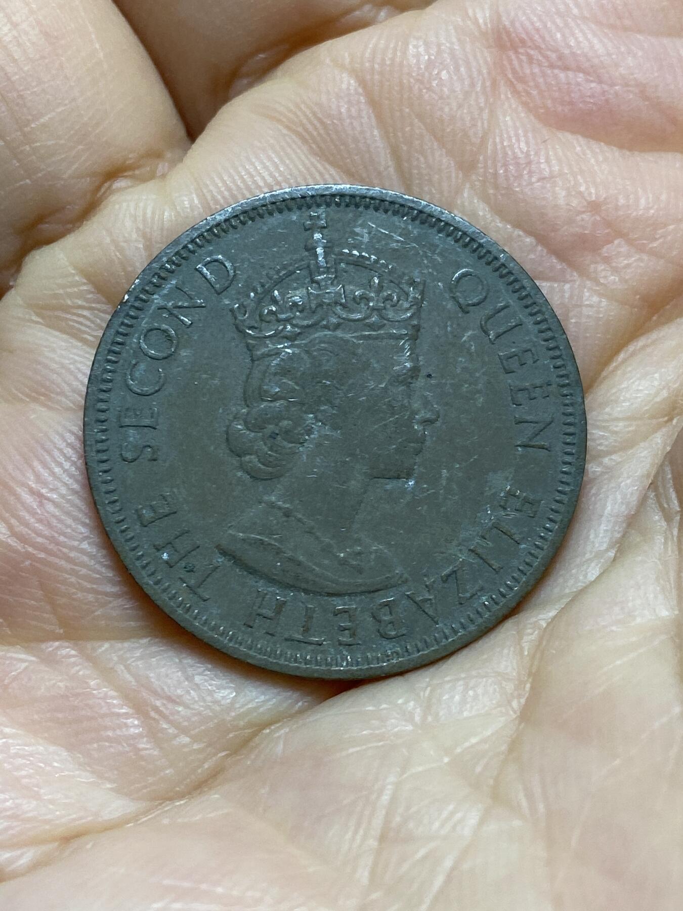 2025年第九十五场(总第一百二十一场）外国好品散币(免佣金) 英属塞浦路斯1956年5米尔(伊丽莎白二世青年带冠，关门年仅发行2年)