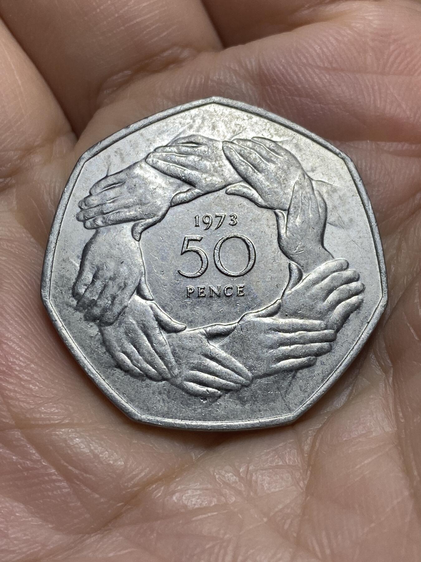 2025年第九十五场(总第一百二十一场）外国好品散币(免佣金) 英国🇬🇧1978单年份50便士(英国加入欧洲经济共同体纪念币)