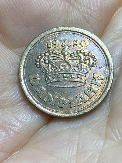 2025年第九十五场(总第一百二十一场）外国好品散币(免佣金) - 丹麦🇩🇰1990年25欧尔(玛格丽特二世时期，LG; JP; A版，首发年)