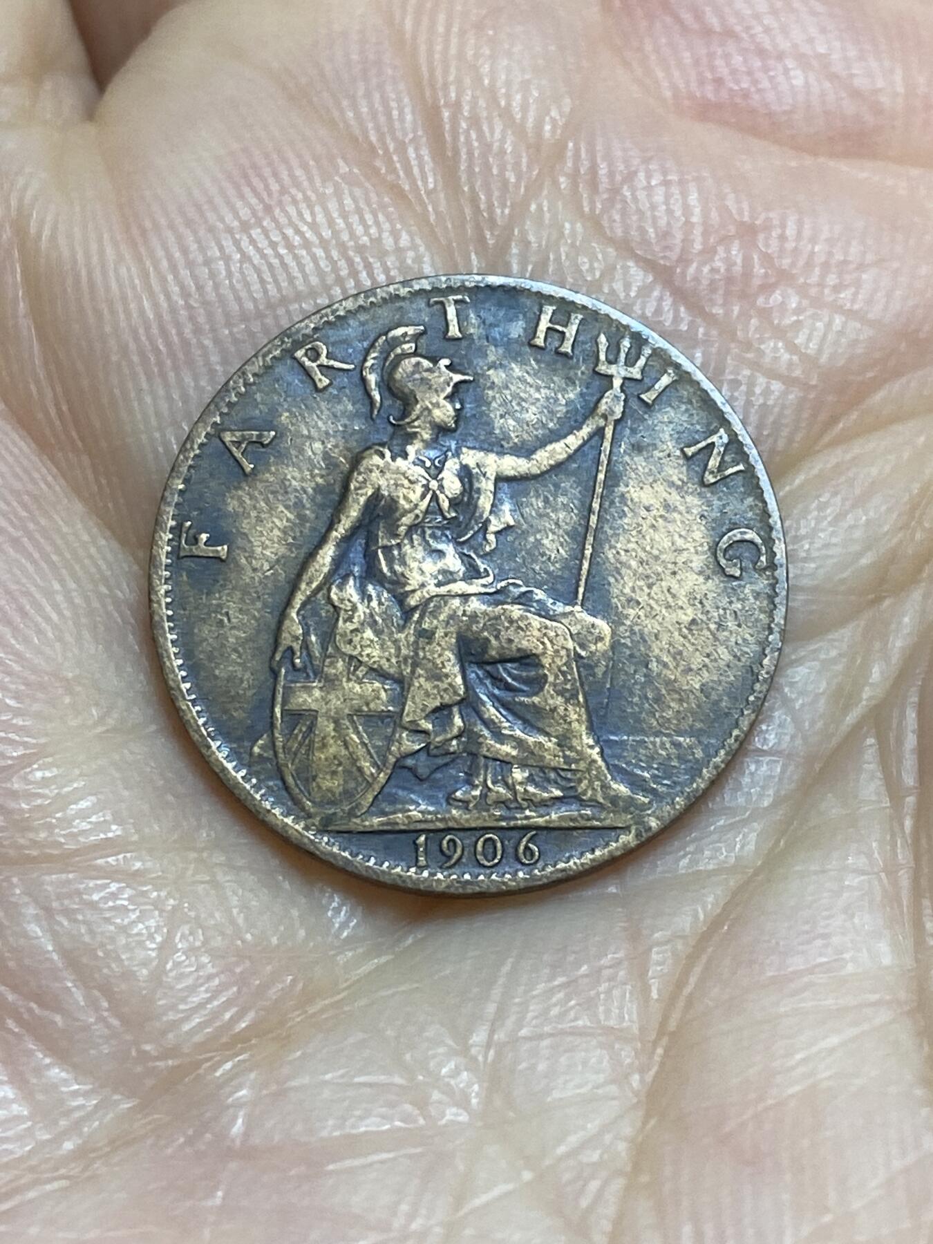 2025年第九十五场(总第一百二十一场）外国好品散币(免佣金) 英国🇬🇧1906年1法新(爱德华七世时期)