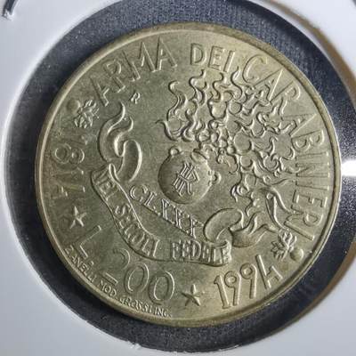 沼泽如烟--第848场 - 意大利1994年200里拉纪念币