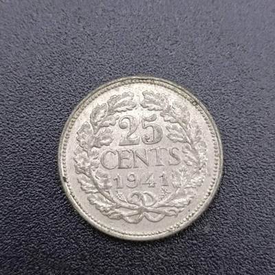【淘币小摊】限时拍第七百五十二拍  小银币场 满百包邮可预留两周  周一统一发货  - 荷兰1941年25分银币