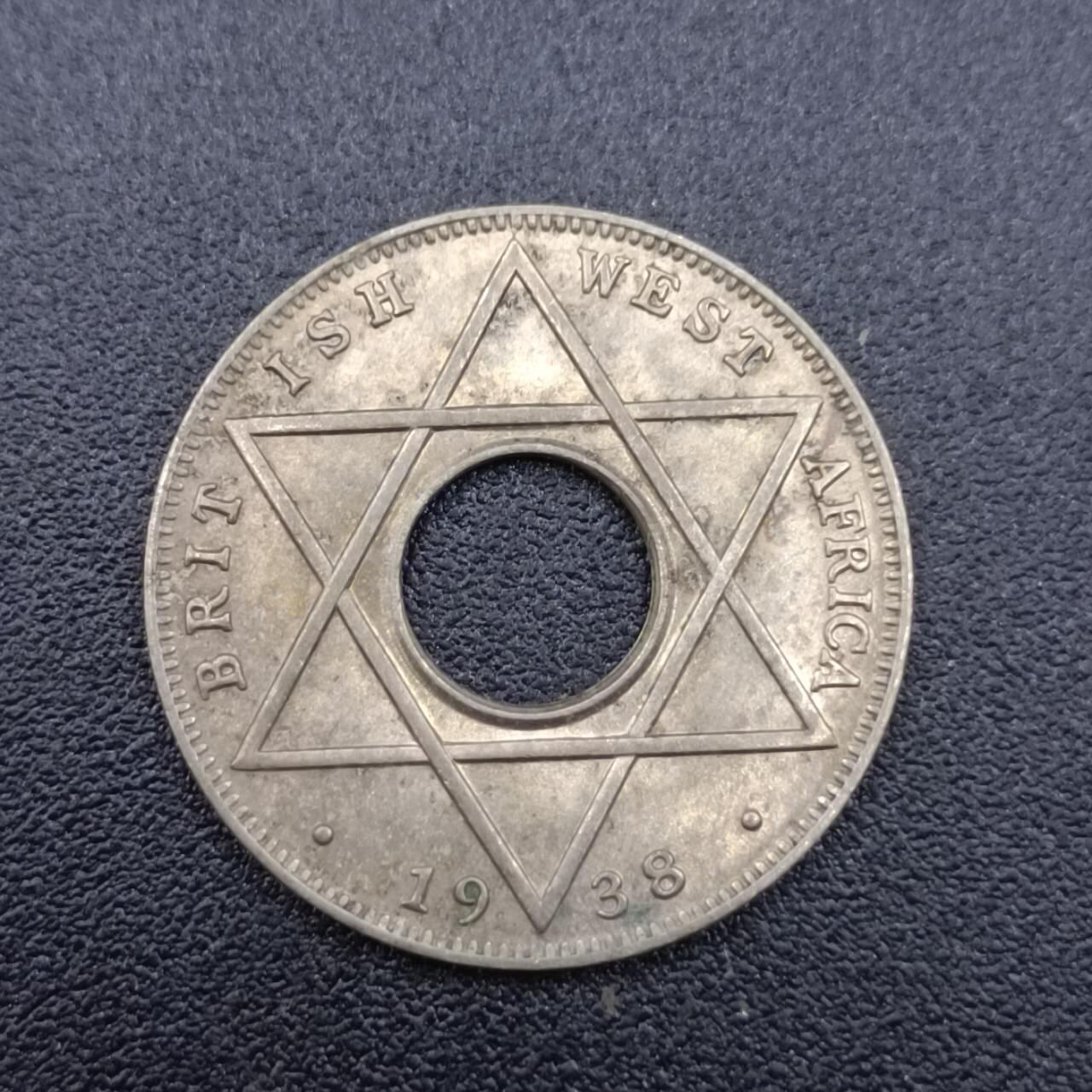 【淘币小摊】实时拍第七百五十一拍  散币场  满百包邮可预留二周 每周一统一发货   英属西非1938年乔治六世1/10便士镍币