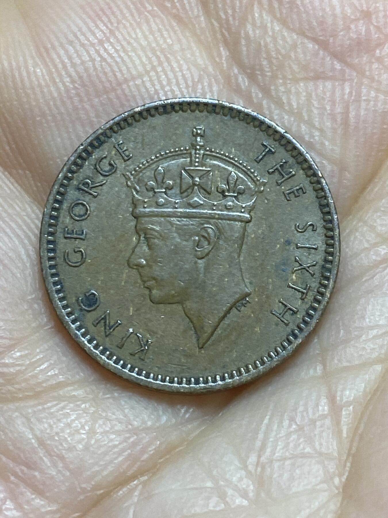 2025年第九十五场(总第一百二十一场）外国好品散币(免佣金) 英属毛里求斯1949年1分(乔治六世第二版，首发年仅发行2年)