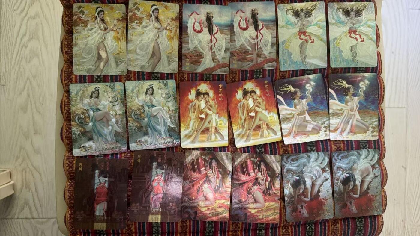 光影卡牌第23期，各家亲签，各家套卡，持续收拍品 妖姬传粗闪26个人物52张