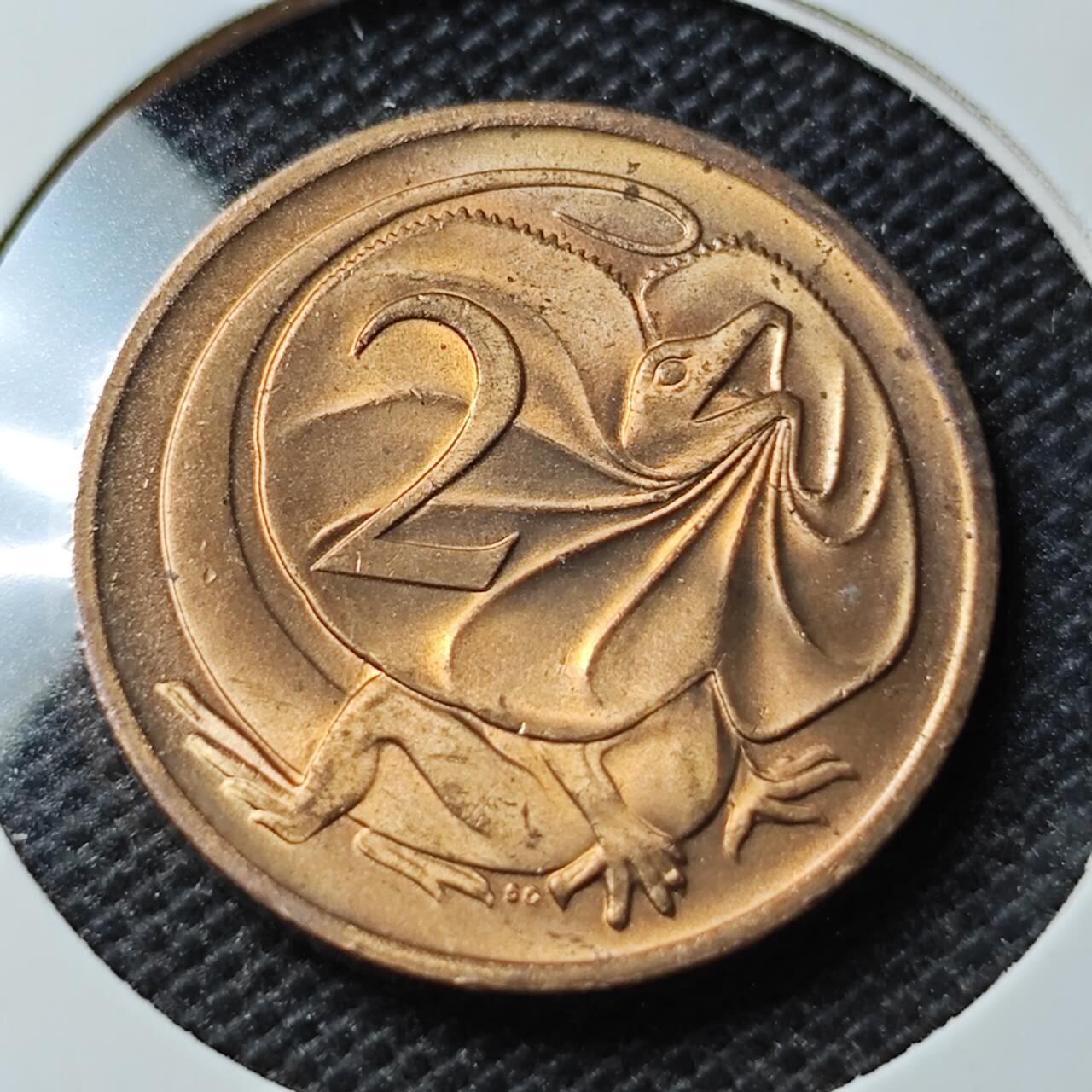 KK钱币收藏小铺 第347场 2月预留时间 周末发货  1984澳大利亚2分 好品