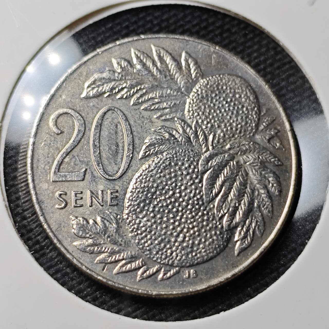 KK钱币收藏小铺 第347场 2月预留时间 周末发货 1996萨摩亚20分