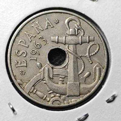 KK钱币收藏小铺 第347场 2月预留时间 周末发货 - 1963西班牙50分 