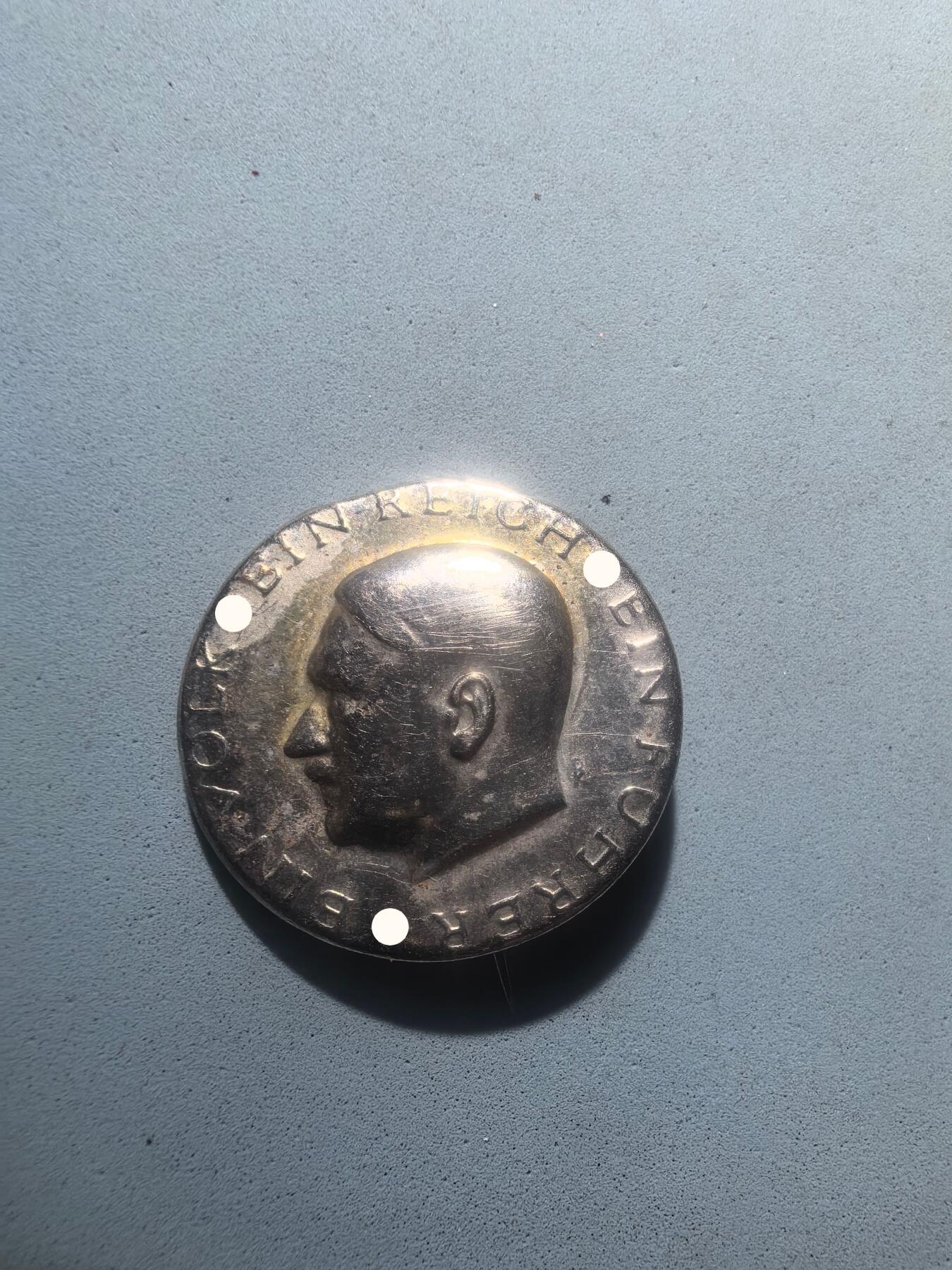 盛世勋华——号角文化勋章邮票专场拍卖第280期 德国（1939）小胡子“一个国家 一个元首 一个人民”口号纪念证章