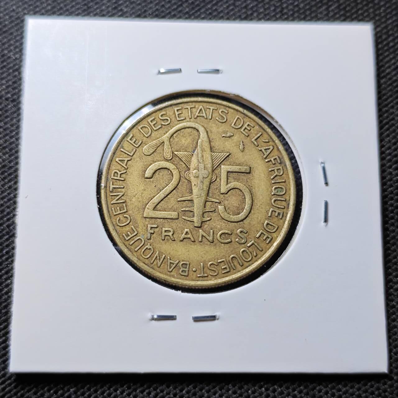 KK钱币收藏小铺 第347场 2月预留时间 周末发货 1976西非25法郎 