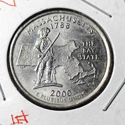 KK钱币收藏小铺 第347场 2月预留时间 周末发货 - 2000美国25美分 纪念币