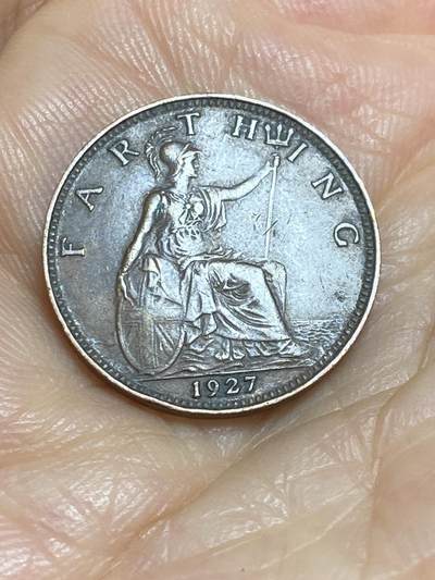 2025年第九十五场(总第一百二十一场）外国好品散币(免佣金) - 英国🇬🇧1927年1法新(乔治五世第三版)
