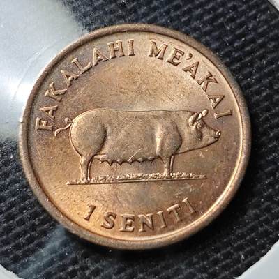 KK钱币收藏小铺 第347场 2月预留时间 周末发货 - 1975汤加一分铜币 