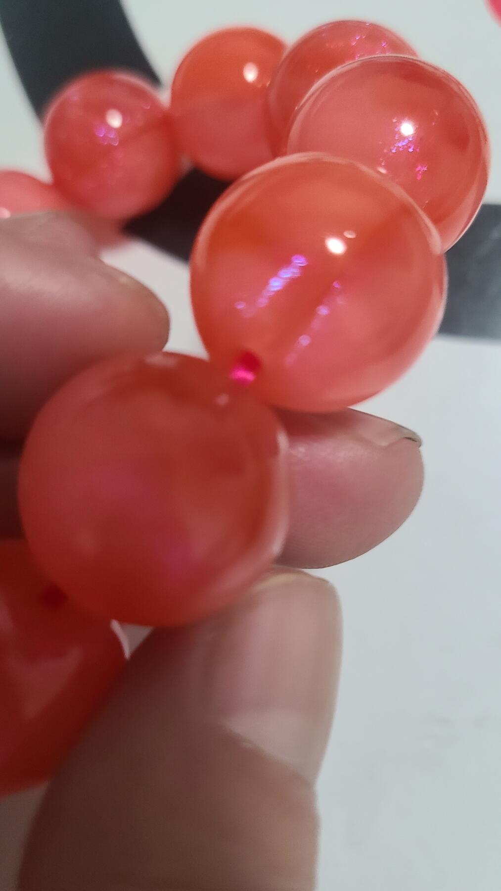 至尊粉棋沉香单圈手串，卡2,0