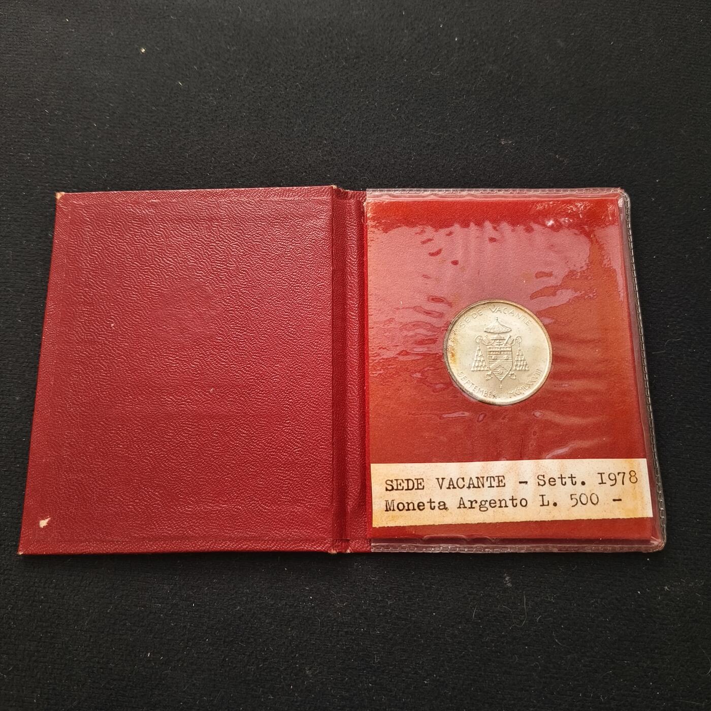 【全场包邮】纯粹捡漏拍463场-大量精品持续更新 梵蒂冈1978年9月（MCMLXXVIII）500里拉宗座从缺官方卡装银币