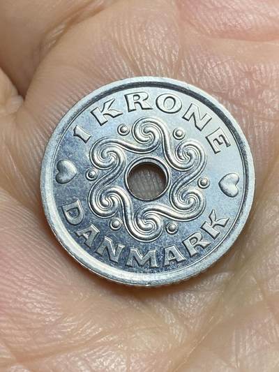 2025年第九十五场(总第一百二十一场）外国好品散币(免佣金) - 丹麦🇩🇰2002年1克朗(玛格丽特二世时期，无标版)