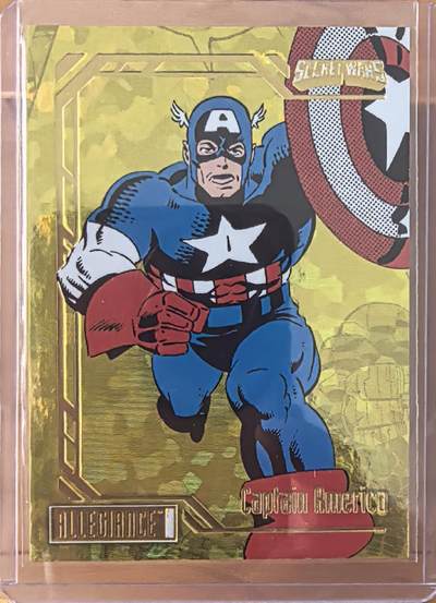 南屏晚钟 - 2024 Upper Deck Marvel Allegiance Secret Wars  漫威 秘密战争 美国队长 黄折射 149/149编 尾编 美国队长