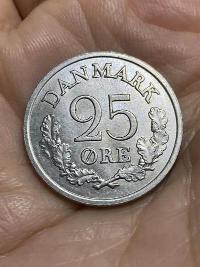 2025年第九十五场(总第一百二十一场）外国好品散币(免佣金) - 丹麦🇩🇰1961年25欧尔(弗雷德里克九世第三版，C; S版)