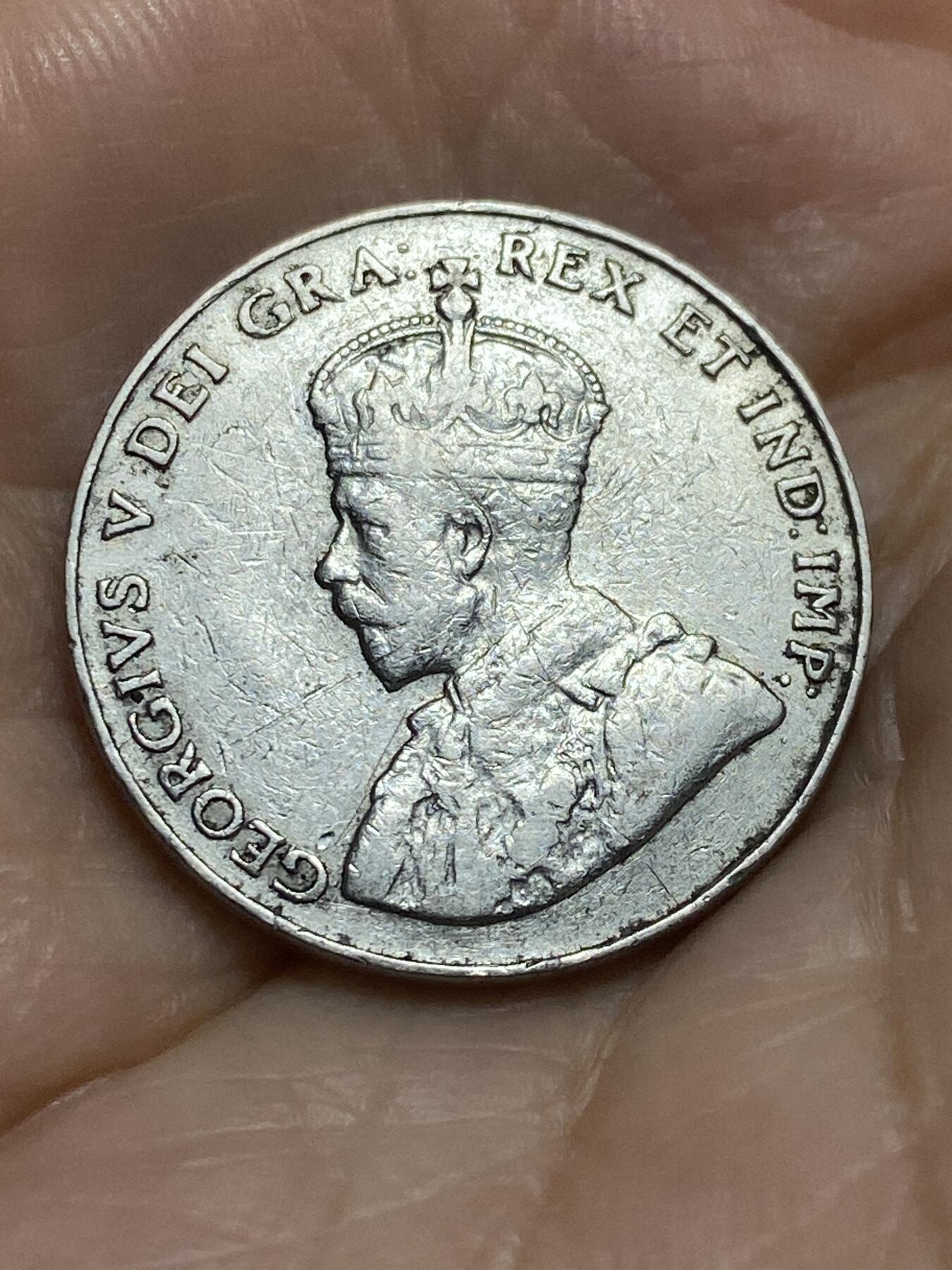 2025年第九十五场(总第一百二十一场）外国好品散币(免佣金) 加拿大🇨🇦1924年5分(乔治五世第四版)