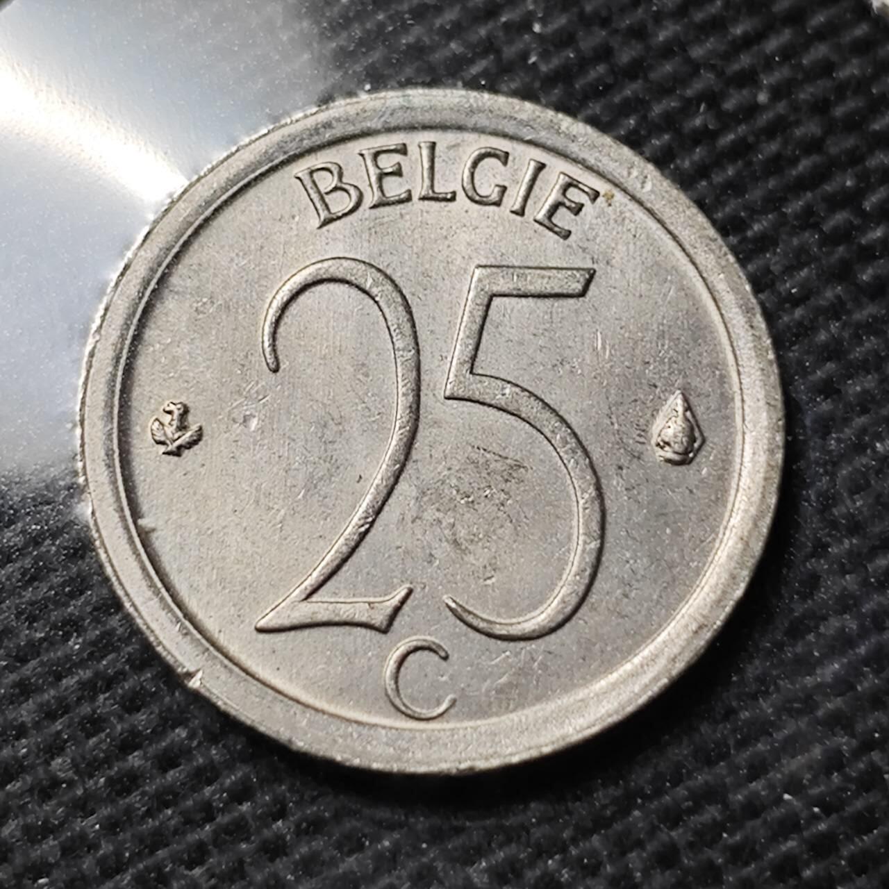 KK钱币收藏小铺 第347场 2月预留时间 周末发货 1971比利时25分 好品