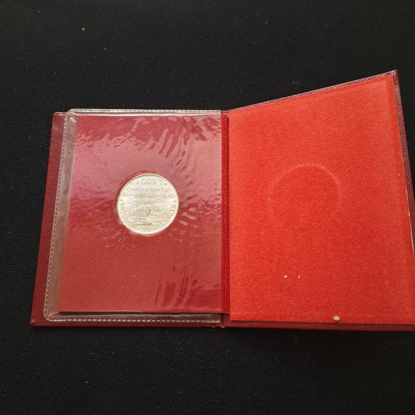 【全场包邮】纯粹捡漏拍463场-大量精品持续更新 梵蒂冈1978年（MCMLXXVIII）500里拉宗座从缺官方卡装银币