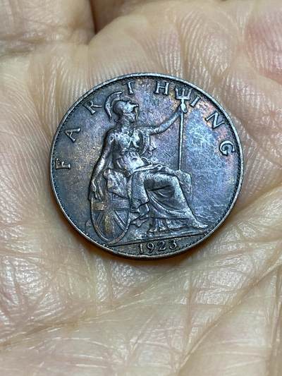 2025年第九十五场(总第一百二十一场）外国好品散币(免佣金) - 英国🇬🇧1923年1法新(乔治五世第二版)