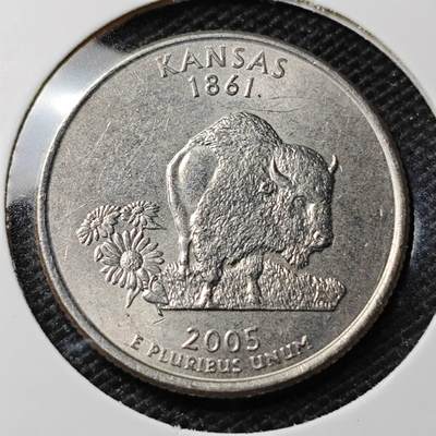 KK钱币收藏小铺 第347场 2月预留时间 周末发货 -  2005美国25分纪念币