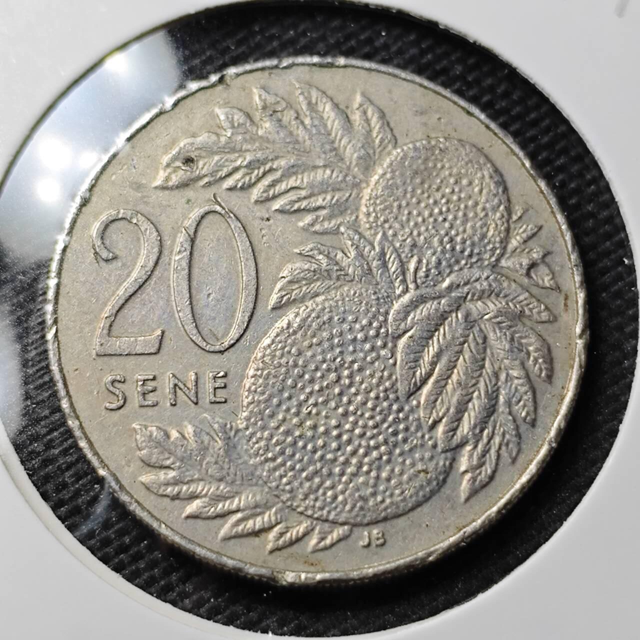 KK钱币收藏小铺 第347场 2月预留时间 周末发货 1996萨摩亚20分 