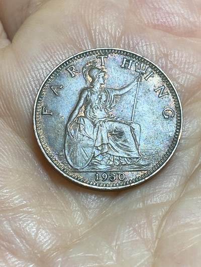 2025年第九十五场(总第一百二十一场）外国好品散币(免佣金) - 英国🇬🇧1930年1法新(乔治五世第三版)