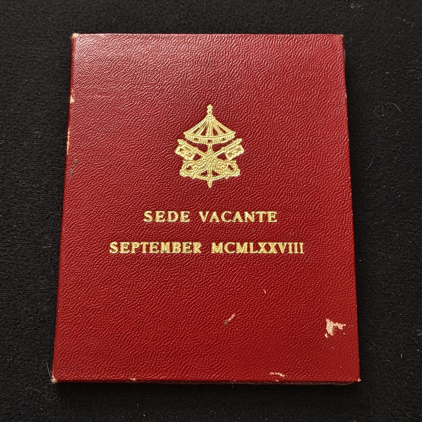 【全场包邮】纯粹捡漏拍463场-大量精品持续更新 梵蒂冈1978年9月（MCMLXXVIII）500里拉宗座从缺官方卡装银币