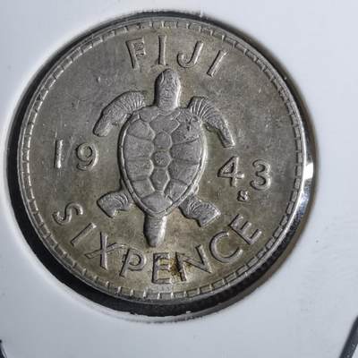 沼泽如烟--第848场 - 斐济1943年六便士银币