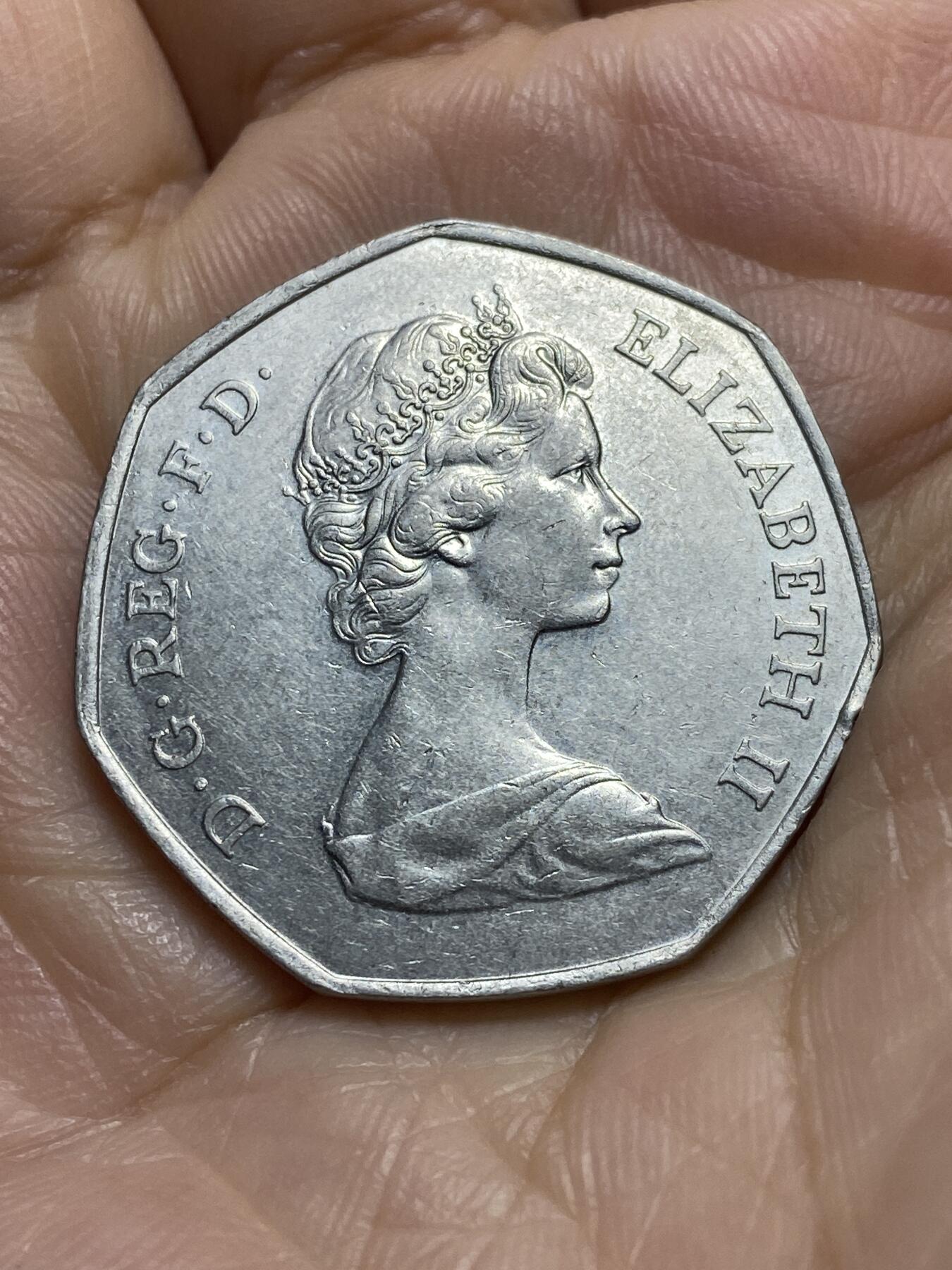 2025年第九十五场(总第一百二十一场）外国好品散币(免佣金) 英国🇬🇧1978单年份50便士(英国加入欧洲经济共同体纪念币)