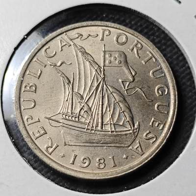 KK钱币收藏小铺 第347场 2月预留时间 周末发货 - 1981葡萄牙5埃斯库多  好品