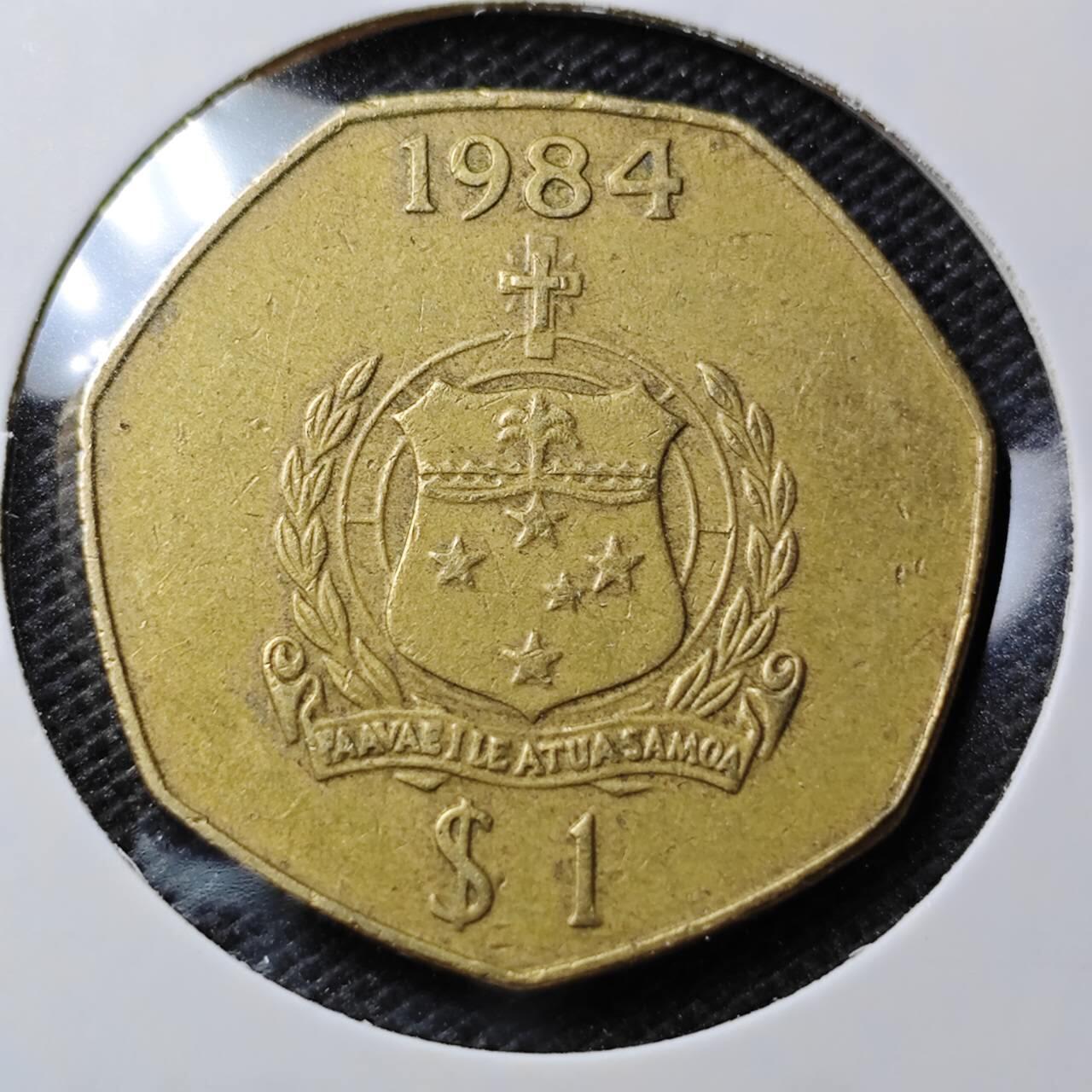KK钱币收藏小铺 第347场 2月预留时间 周末发货 1984萨摩亚1塔拉