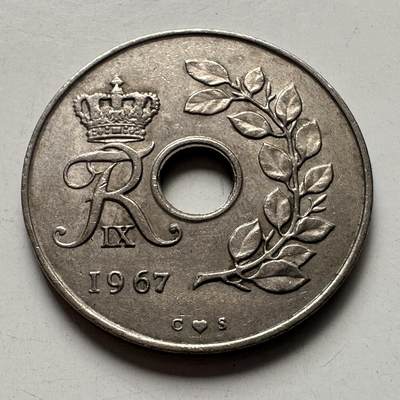 🌹外币初藏🌹🐯2025年第105场 周二无佣金特价场 - 丹麦1967年25欧尔