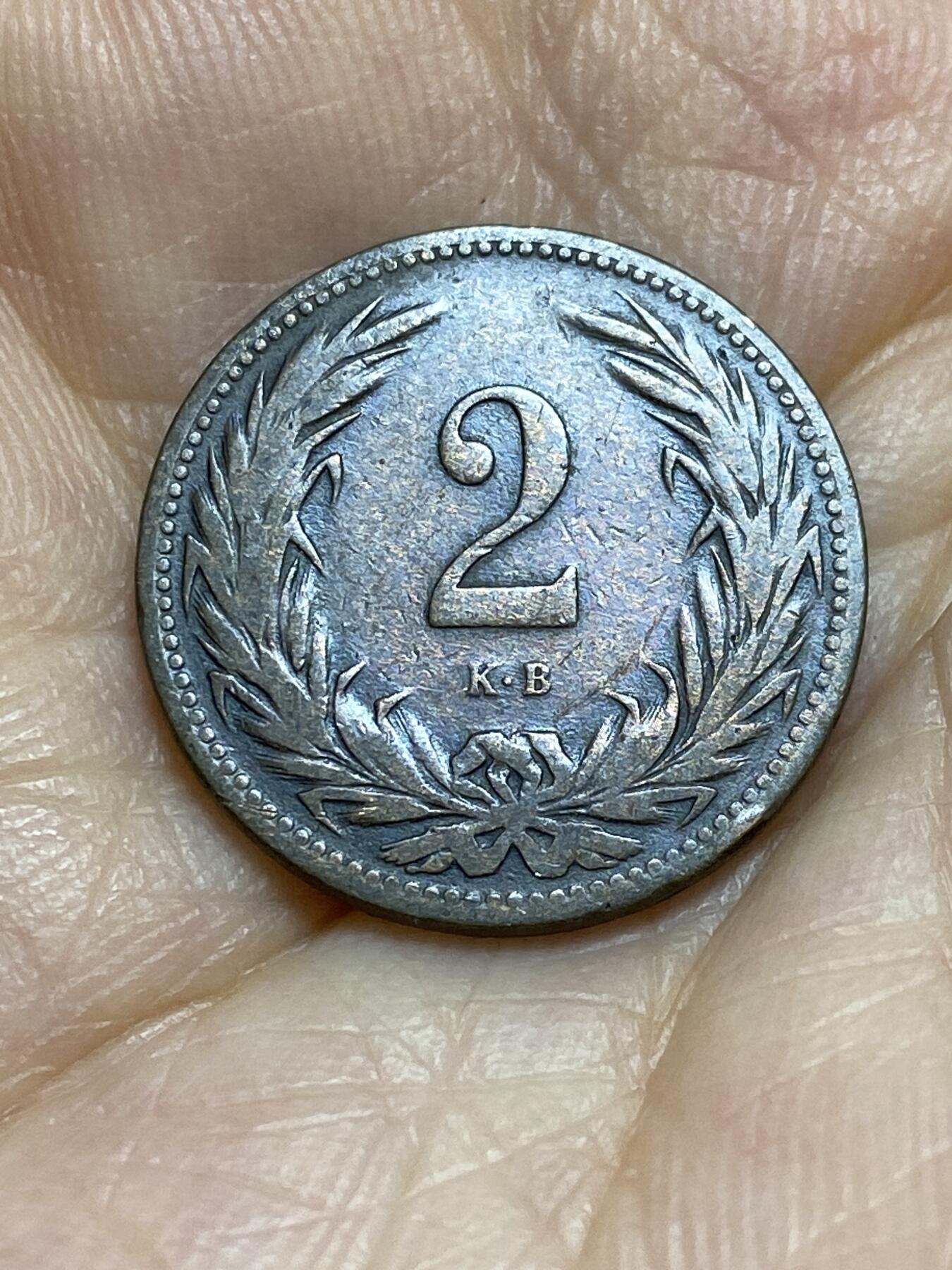 2025年第九十五场(总第一百二十一场）外国好品散币(免佣金) 匈牙利1905年2菲勒(奥匈帝国弗朗茨·约瑟夫一世时期)