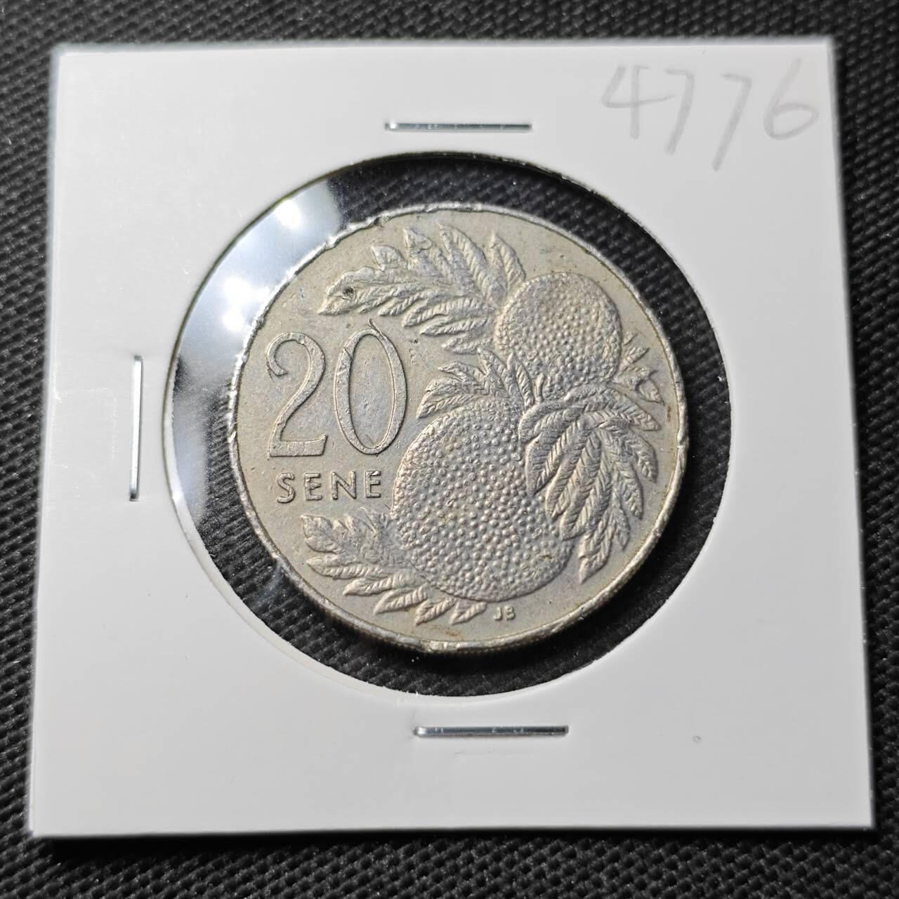 KK钱币收藏小铺 第347场 2月预留时间 周末发货 1996萨摩亚20分 