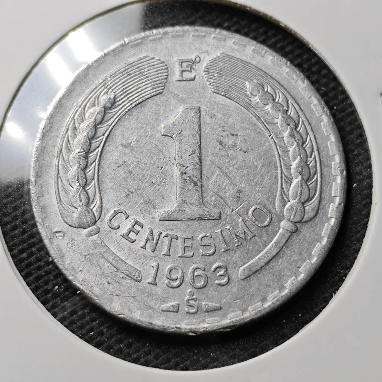 KK钱币收藏小铺 第347场 2月预留时间 周末发货 1963智利1分 飞鹰
