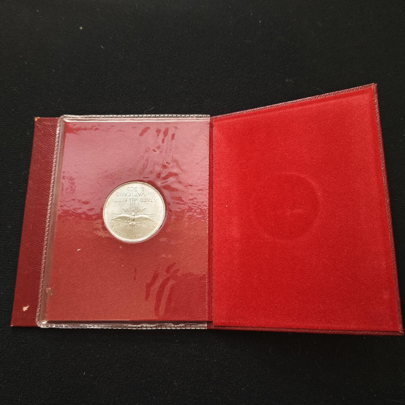 【全场包邮】纯粹捡漏拍463场-大量精品持续更新 梵蒂冈1978年9月（MCMLXXVIII）500里拉宗座从缺官方卡装银币