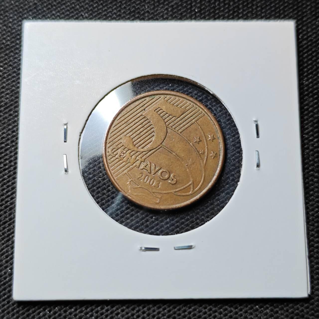KK钱币收藏小铺 第346场 2月预留时间 周末发货 2003巴西5分